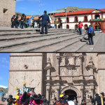 Shooting a new MTV video on the main plaza in Puno