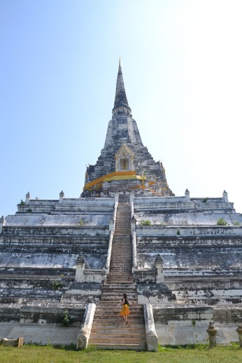 Huge leaning stupa in Ayutthaya