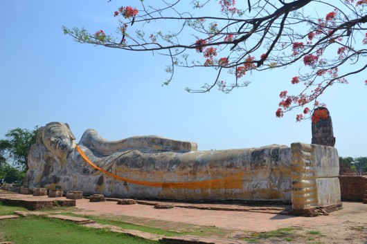 Lying buddha in Ayutthaya