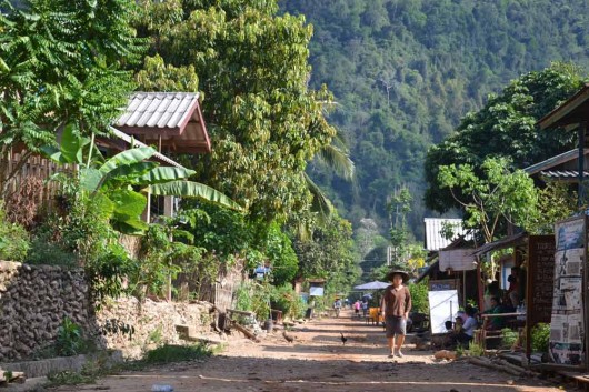 No paved roads or cars in the quiet little Muang Ngoi