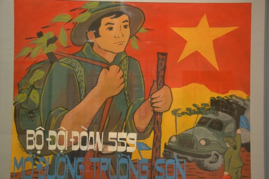 Propaganda poster in the Museum of art in Hanoi