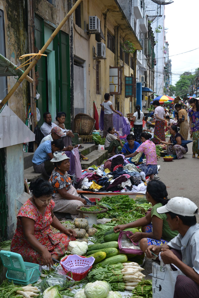 people selling crops