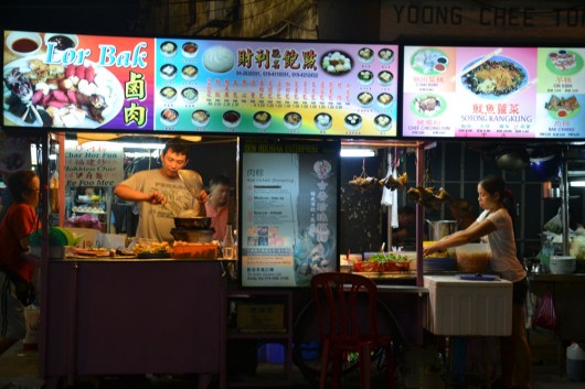 Hawker food and street food stalls in Georgetown