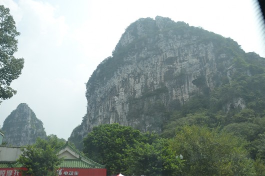 Karst scenery on our way to Yangshuo