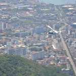 Chopper flying over Sim City