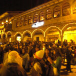 Some of the people on Plaza de Armas on NYE