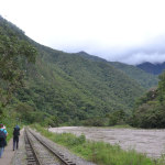 On our way to Machu Picchu, with the raging river next to us