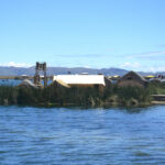 One of the floating islands on Uros