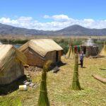 Housing on one of the Uros Islands