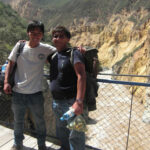 Me and one of my hiking partners William at the overpass bridge