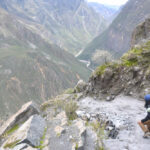 My hikingpartner Alexandra conquering the rocks!