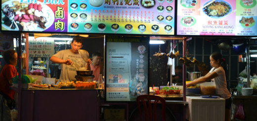 Hawker food and street food stalls in Georgetown